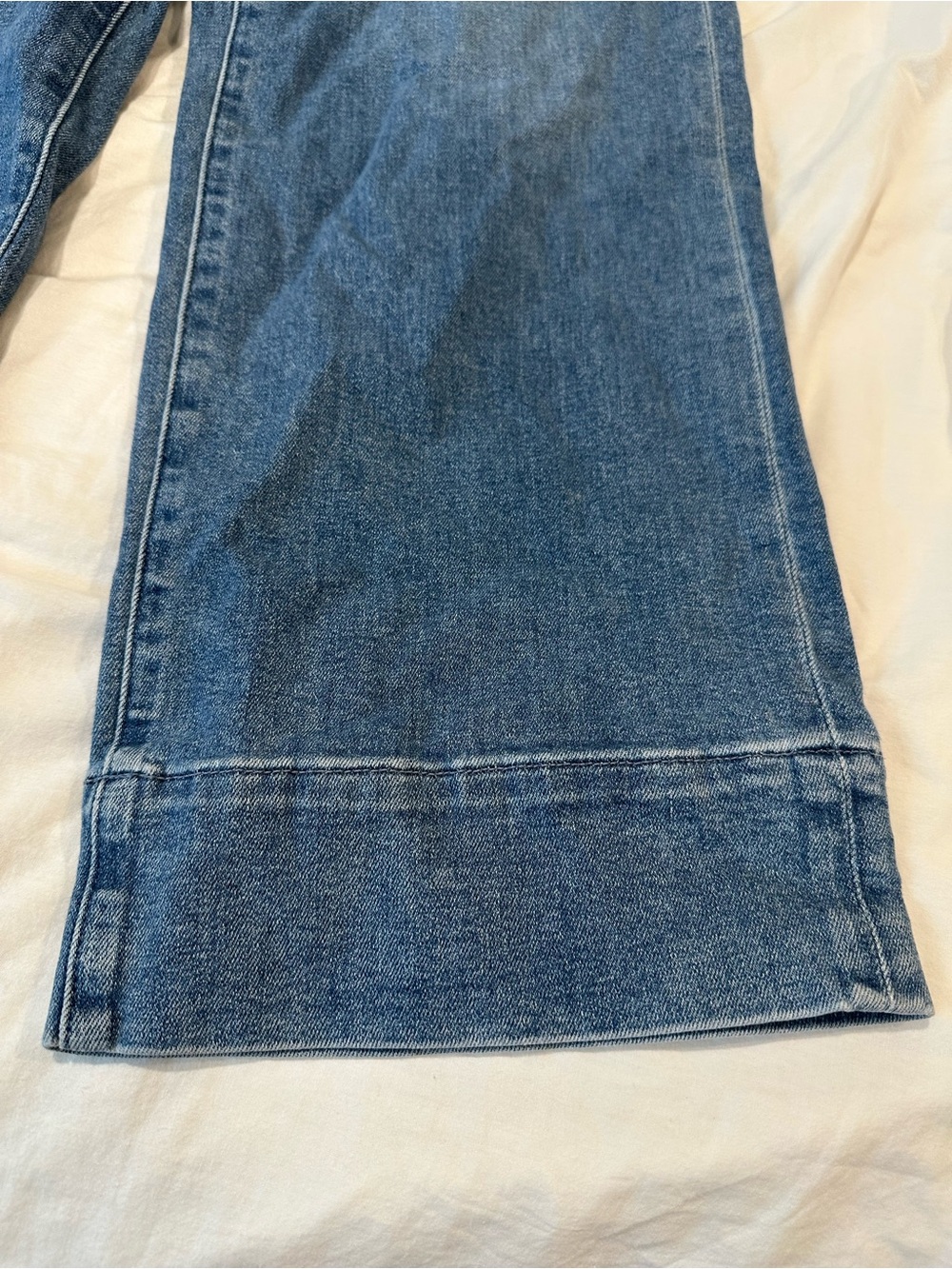 LOFT Women's Wide-Leg Flare Jeans in Medium Blue - Picture 4 of 5